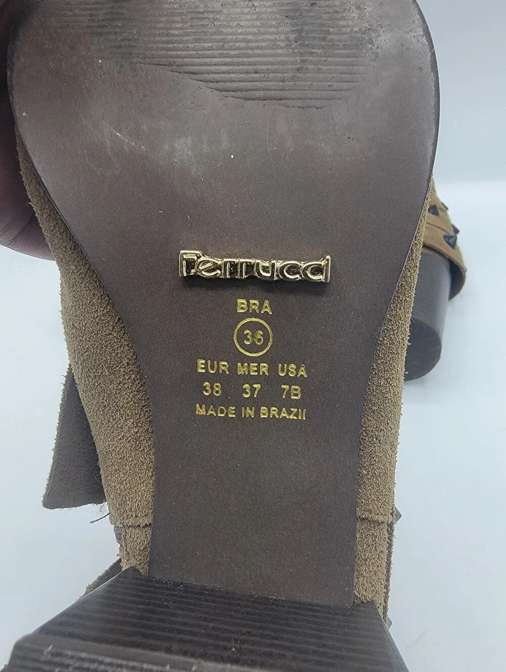 FerrucciStudded Suede Ankle Boots - Olive Taupe